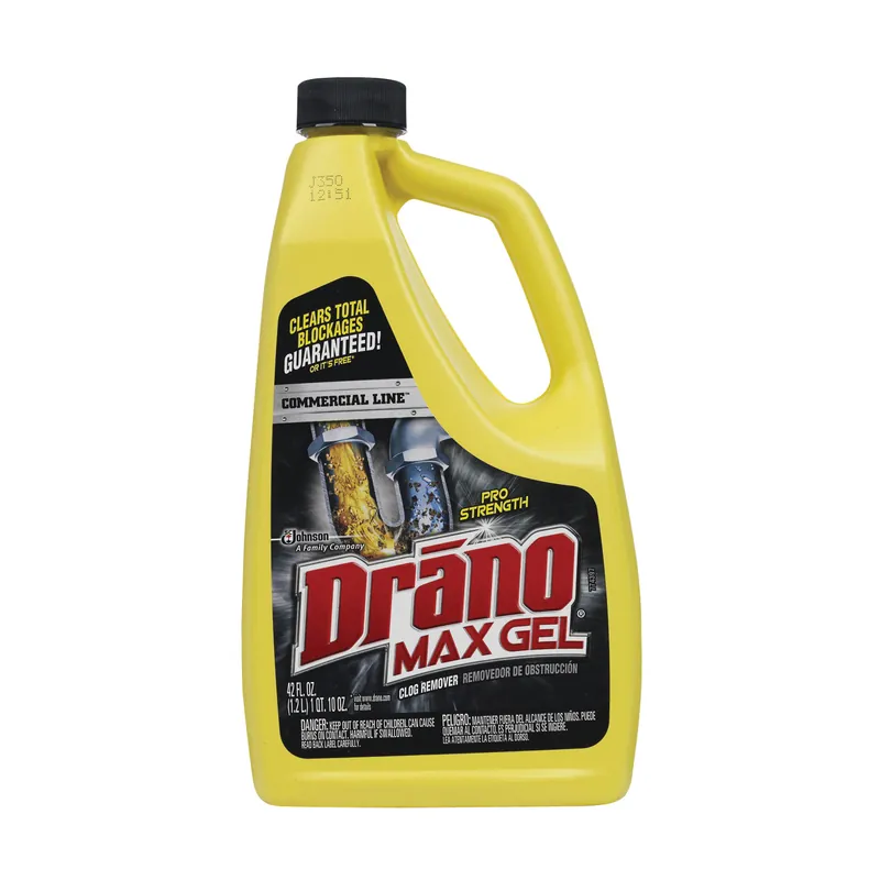 Drano Max Gel 22118 Clog Remover, Gel, Natural, Bleach, 42 oz Bottle Hassle-Free Returns