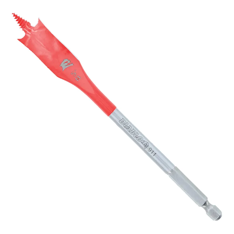 Diablo SPEEDemon DSP2070-P2 Spade Drill Bit, 5/8 in Dia, 6 in OAL, 10 mm Dia Shank, Hex Shank, 2/PK Top Pick