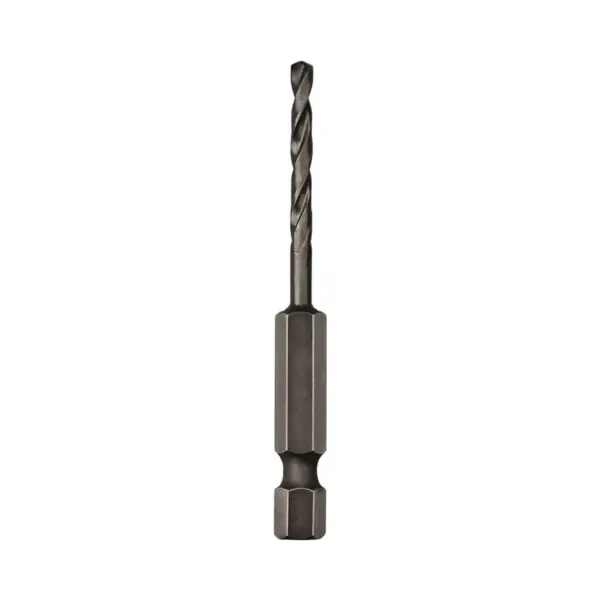 Certified DEWALT DD5112 Impact Drill Bit, 3/16 in Dia, 3 in OAL, Spiral Flute, 1/4 in Dia Shank, Hex Shank