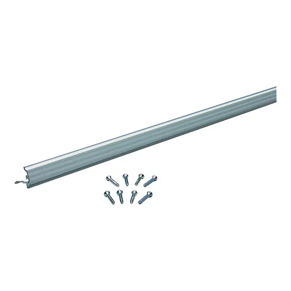 M-D 25722 Astragal Weatherstrip with Vinyl Insert, 3/4 in W, 7/8 in Thick, 84 in L, Satin Nickel Best Price