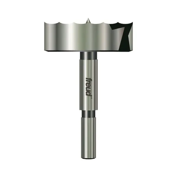 Professional Grade Freud Precision Shear PB-016 Forstner Bit, 2-1/8 in Dia, 3-1/2 in OAL, 3/8 in Dia Shank