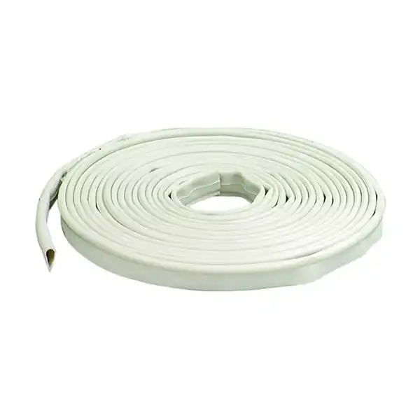 M-D 68676 Door Gasket, 1/2 in W, 1/4 in Thick, 20 ft L, Silicone, White In Demand