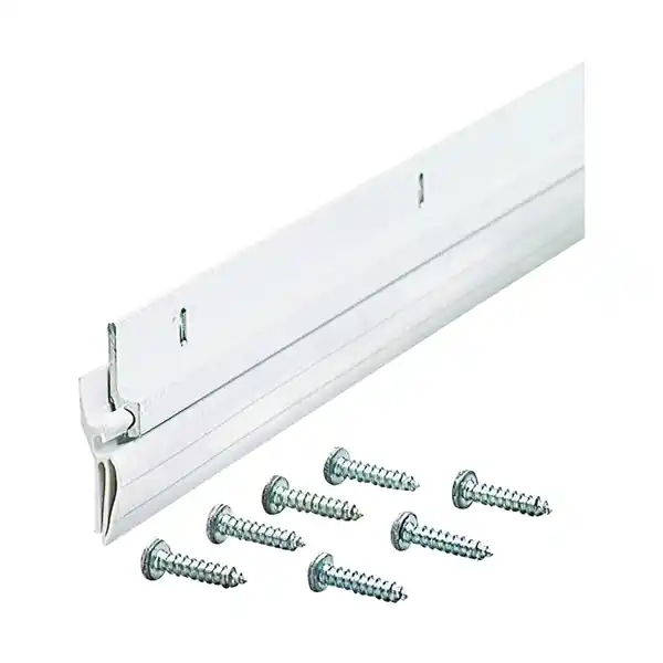 M-D 05215 Door Sweep, 36 in L, Vinyl Insert, Includes: Screws, White Insert Color Viral