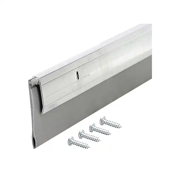 New Arrival M-D 05389 Door Sweep, Aluminum Flange, 36 in L, 1/4 in W, Aluminum Flange, Vinyl Insert