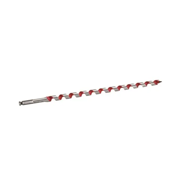 Milwaukee 48-13-5750 Ship Auger Bit, 3/4 in Dia, 18 in OAL, Spiral Flute, 7/16 in Dia Shank, Hex Shank Secure Checkout