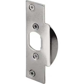 Trending Defender Security U 9474 Door Strike Plate, 4-1/4 in L, 1-1/8 in W, Steel, Chrome