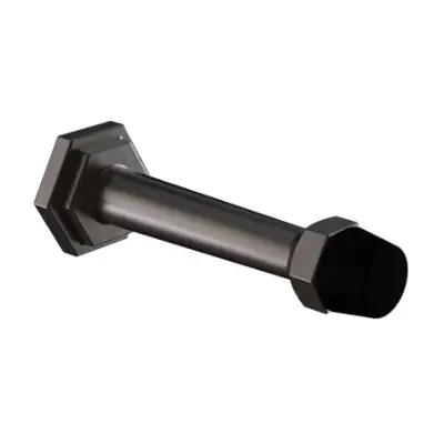 Buy Online National Hardware Powell N830-531 Door Stop, 31/32 in Dia Base, 3 in Projection, Zinc, Satin Nickel