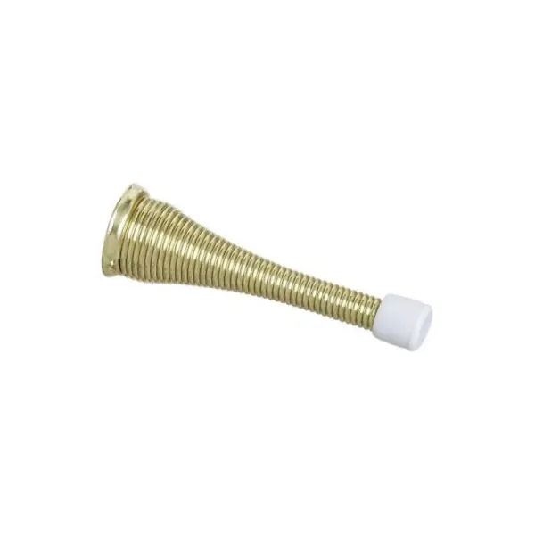 Buy Today National Hardware N184-291 Door Stop, 3-43/64 in L, 3 in Projection, Rubber/Steel, Brass