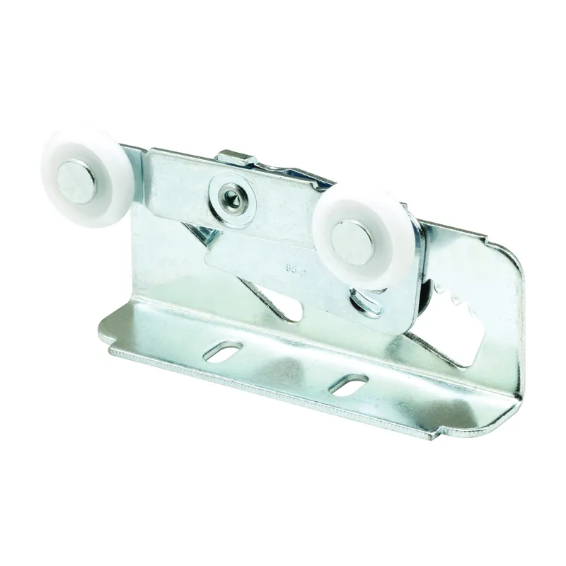 Genuine Prime-Line N 6531 Roller Assembly, 7/8 in Dia Roller, 1/4 in W Roller, Steel, Silver, 2-Roller, 75 lb, Top Mounting