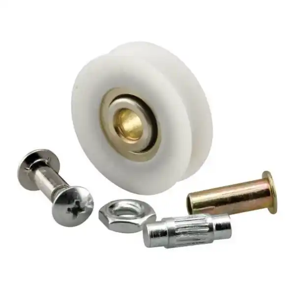 Fan Favorite Prime-Line D 1798 Roller and Axle Kit, 1/4 in ID x 1-1/4 in OD Dia Roller, 5/16 in W Roller, Nylon/Steel