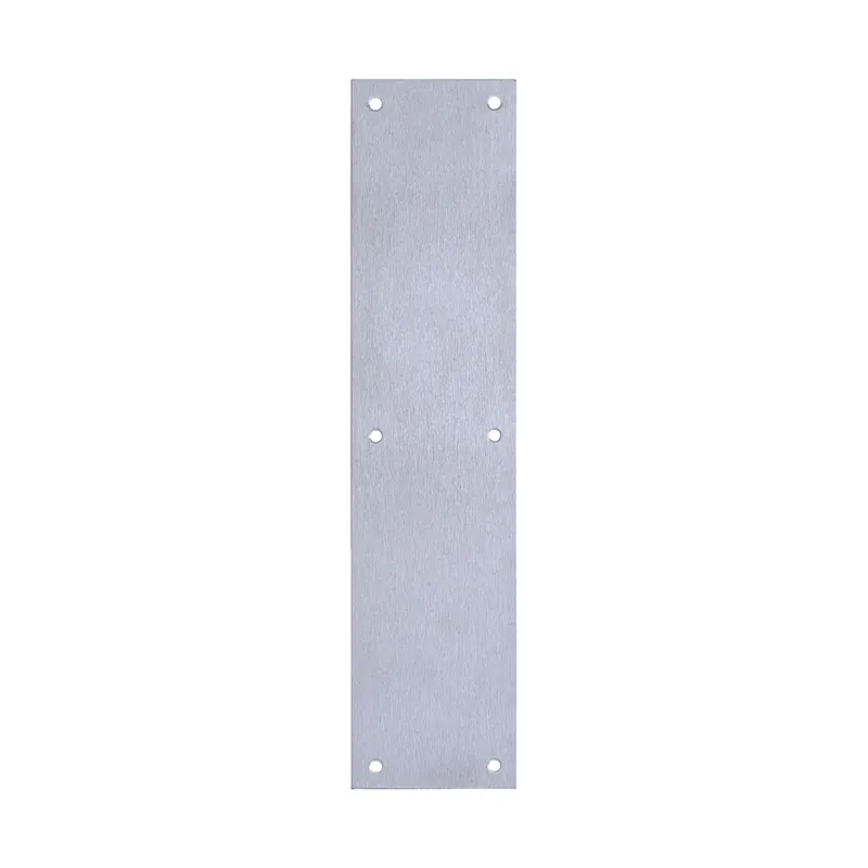 Tell Manufacturing DT100072 Push Plate, Aluminum/Steel, Satin, 15 in L, 3-1/2 in W, 0.05 ga Thick Genuine