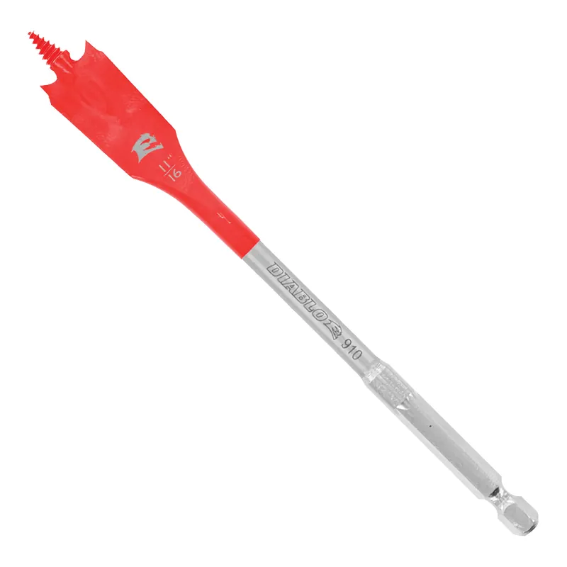 Diablo SPEEDemon DSP2080 Spade Drill Bit, 11/16 in Dia, 6 in OAL, 10 mm Dia Shank, Hex Shank Markdown