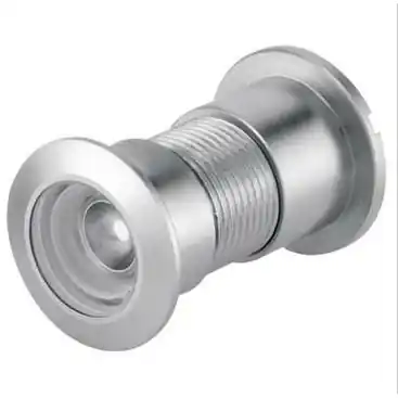 Big Sale Defender Security U 10314 Door Viewer, 130 deg Viewing, 1-3/4 to 2-3/8 in Thick Door, Brass, Satin Nickel