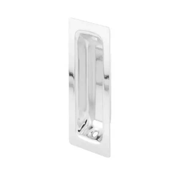 Crafted Prime-Line N 7342 Door Pull, 1-3/8 in W, 3/8 in D, 3-1/4 in H, Brass, Satin Nickel