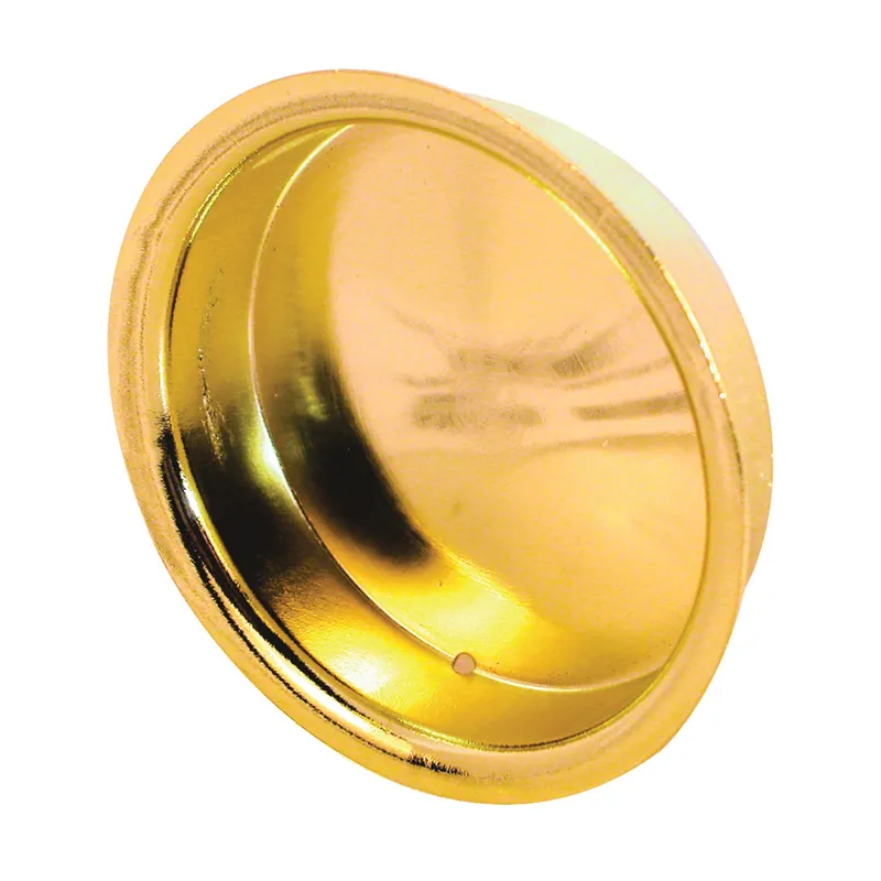 Prime-Line N 6698 Door Pull, 2 in Dia, 5/16 in D, Steel, Brass Top Pick
