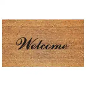 Price Drop Americo Home Natural Coco 77FLFWL627 Door Mat, 27 in L, 16 in W, Natural Coconut Husk Surface