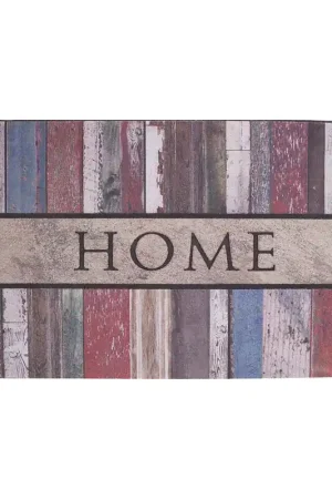 Bargain Simple Spaces T1995 Door Mat, 30 in L, 18 in W, Flocking Pattern, Polyester Surface