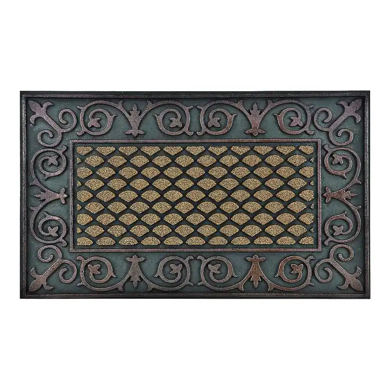 Crafted Simple Spaces DM-183002 Door Mat, 30 in L, 18 in W, Walnut Elegant Aesthetic Pattern, Walnut Surface, Chocolate