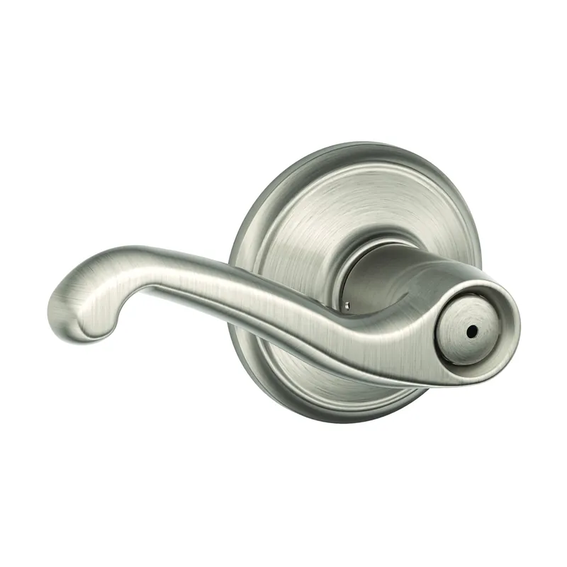 Schlage F Series F40VFLA619 Privacy Lever, Mechanical Lock, Satin Nickel, 2.25 in L x 5.38 in W x 2.75 in H Dimensions Crafted