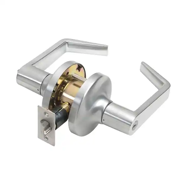 Final Sale Tell Manufacturing CL100011 Entry Lever, Turnbutton Lock, Satin Chrome, Steel, 2 Grade