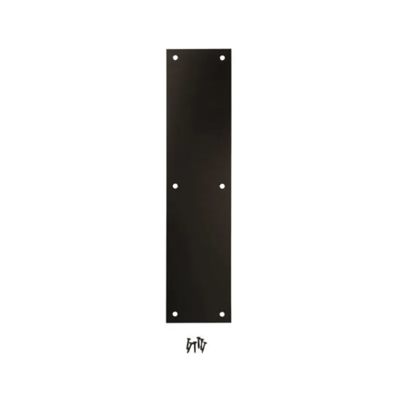 National Hardware N270-502 Push Plate, Aluminum, Oil-Rubbed Bronze, 15 in L, 3-1/2 in W Professional Grade