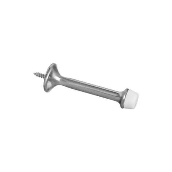 National Hardware N325-464 Door Stop, 3-1/2 in L, 2-3/4 in W, 3 in Projection, Zinc, Satin Nickel Big Sale