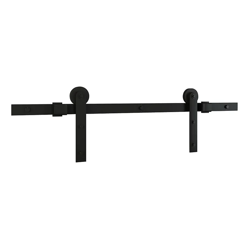 National Hardware N700-001 Builder Barn Door Kit, 72 in L Track, Steel, Matte Black, Wall Mounting Trusted Brand