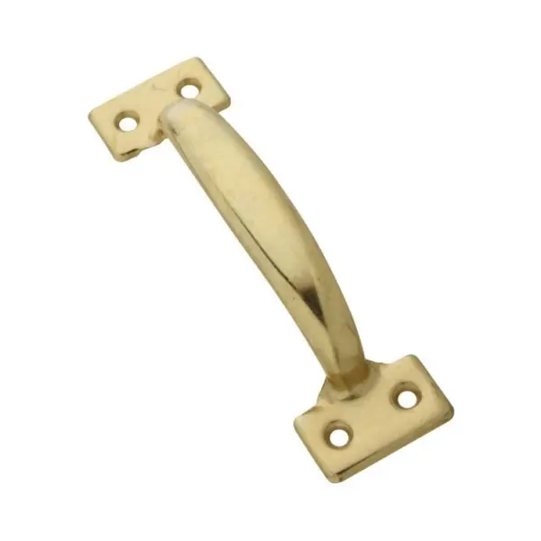National Hardware N116-764 Door Pull, 1-3/4 in W, 1.62 in D, 6-1/2 in H, Steel, Brass Next Day Delivery