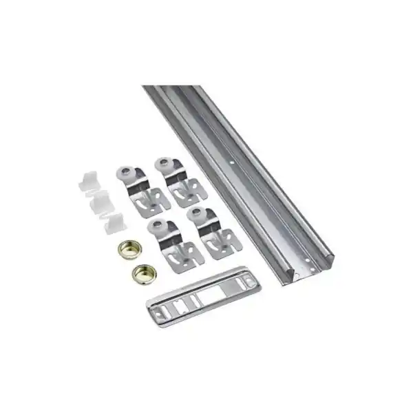 National Hardware N343-137 By-Passing Door Hardware, 72 in L Dimensions, Nylon/Steel, 3/4 to 1-3/8 in Thick Door Best Price
