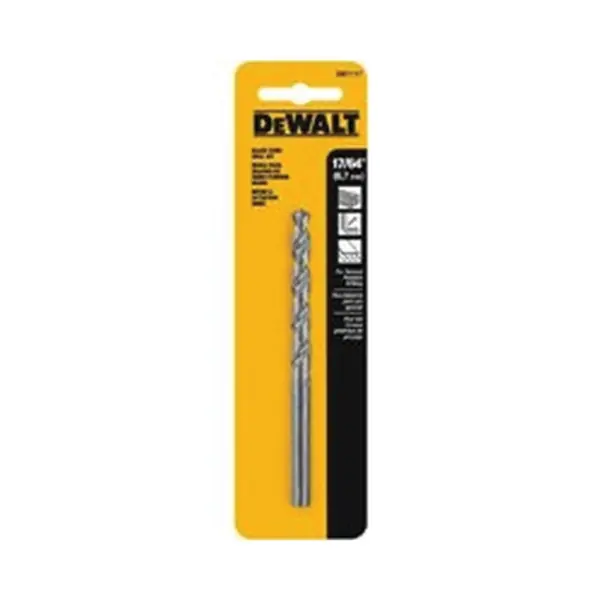 Bargain DEWALT DW1117 Jobber Drill Bit, 17/64 in Dia, 4-1/8 in OAL, Parabolic Flute, 17/64 in Dia Shank, Round Shank