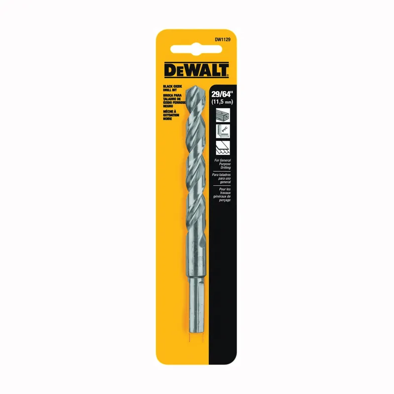 Price Drop DEWALT DW1129 Jobber Drill Bit, 29/64 in Dia, 5-3/4 in OAL, Parabolic Flute, 29/64 in Dia Shank, Round Shank