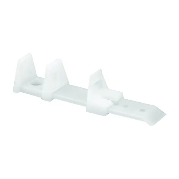 Secure Checkout Prime-Line N 6564 Door Guide, 4-1/4 in L x 3/4 in W x 7/8 in D Dimensions, Nylon, White, Floor, 2/PK