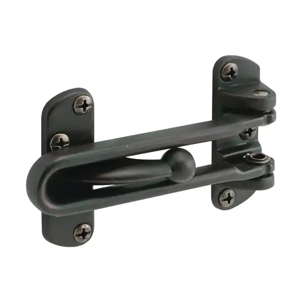 Best Choice Defender Security U 10309 Swing Bar Lock, 3-7/8 in L, 2-1/2 in W, Zinc, Classic Bronze