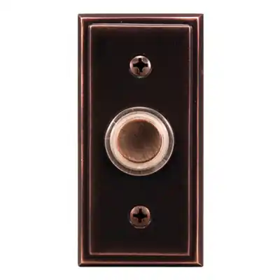 Trending Heath Zenith SL-716 Doorbell Pushbutton, Wired, Metal, Oil-Rubbed Bronze