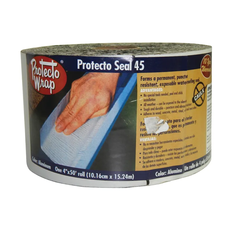 Protecto Wrap Protecto Seal 45 805204SW Membrane Flashing, 50 ft L, 4 in W, Polyethylene, Self-Adhesive Limited Time