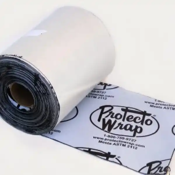 Clearance Protecto Wrap 88250650SW Flashing and Building Tape, 50 ft L, 6 in W, HDPE, Gray/White, Self-Adhesive