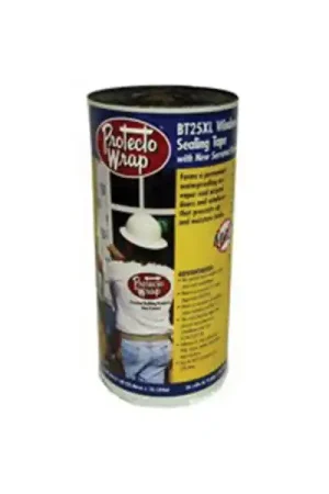Grab Now Protecto Wrap BT25XL 8425B12754SSW Window and Door Flashing Tape, 75 ft L, 12 in W, HDPE, Gray/White, Self-Adhesive
