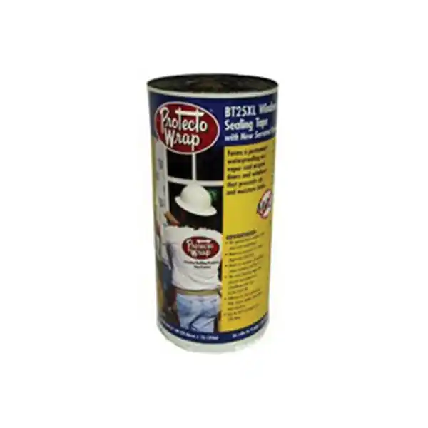 Grab Now Protecto Wrap BT25XL 8425B12754SSW Window and Door Flashing Tape, 75 ft L, 12 in W, HDPE, Gray/White, Self-Adhesive
