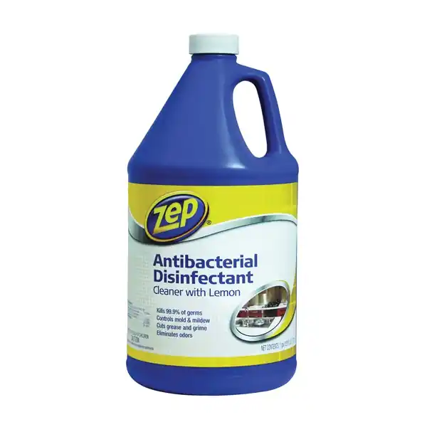 Best Seller Zep ZUBAC128 Disinfectant Cleaner, 1 gal, Liquid, Lemon, Clear