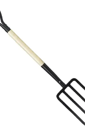 Best Choice Corona FK42000 Digging Fork, 10 in L Tines, 4-Tine, Steel Tine, Wood Handle, 29 in L Handle