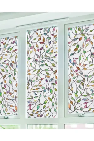 Artscape 02-3021 Window Film, 36 in L, 24 in W, New Leaf Pattern Free Delivery