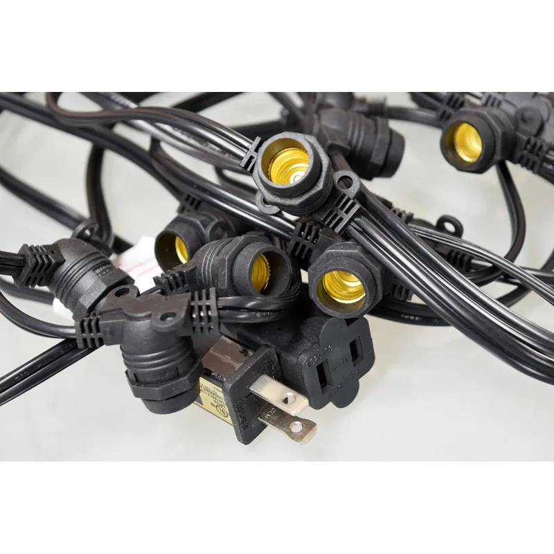 Genuine Fantado OUTE12-2-16-25-BK String Light Set, 120 V, 125 W, 25-Lamp, Incandescent Lamp