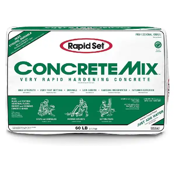 Editor’s Pick Rapid Set 130010060 Hardening Concrete, Tan, Solid, 60 lb Bag
