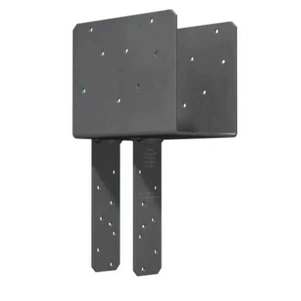 Top Pick Simpson Strong-Tie ECCQ64SDS2.5 Column Cap, 3-5/8 in Post/Joist, 8-1/2 in L, Gray