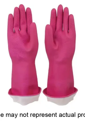 Casabella WaterBlock 46104 Premium Gloves, L, Latex, Blue Brand New
