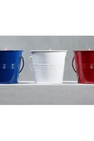 Tiki 1412121 Candle, Blue/Red/White, Citronella, 14 hr Burn Time, Pack High Quality