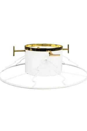 Trusted Brand Yard Butler Santa's Helper SH-9WHITE Christmas Tree Stand, Steel, Gold/White, Powder-Coated