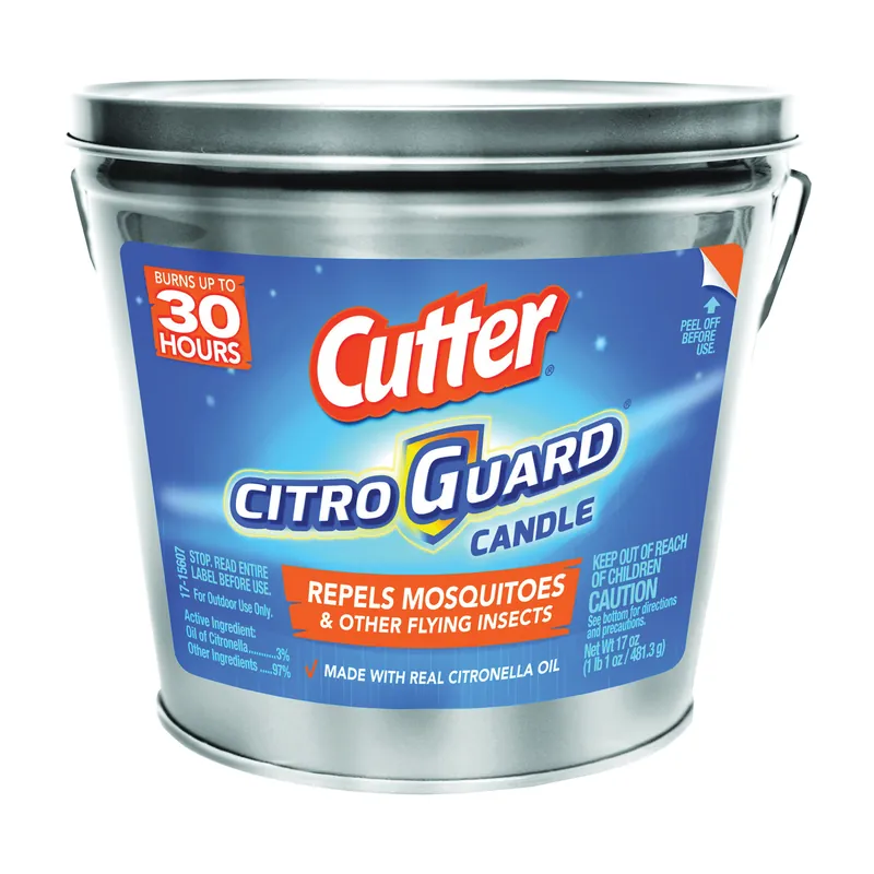 Warranty Included Cutter CITRO GUARD HG-96384 Candle, Citronella, 17 oz Bucket