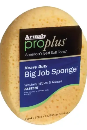 Armaly ProPlus 00006 Big Job Sponge, 7-3/4 in L, 5-3/4 in W, Polyester, Yellow New Release