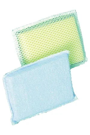 Birdwell 353-24 Scouring Sponge, 6-1/4 in L, 4 in W, 3/4 in Thick, Terry Cloth Fresh Stock